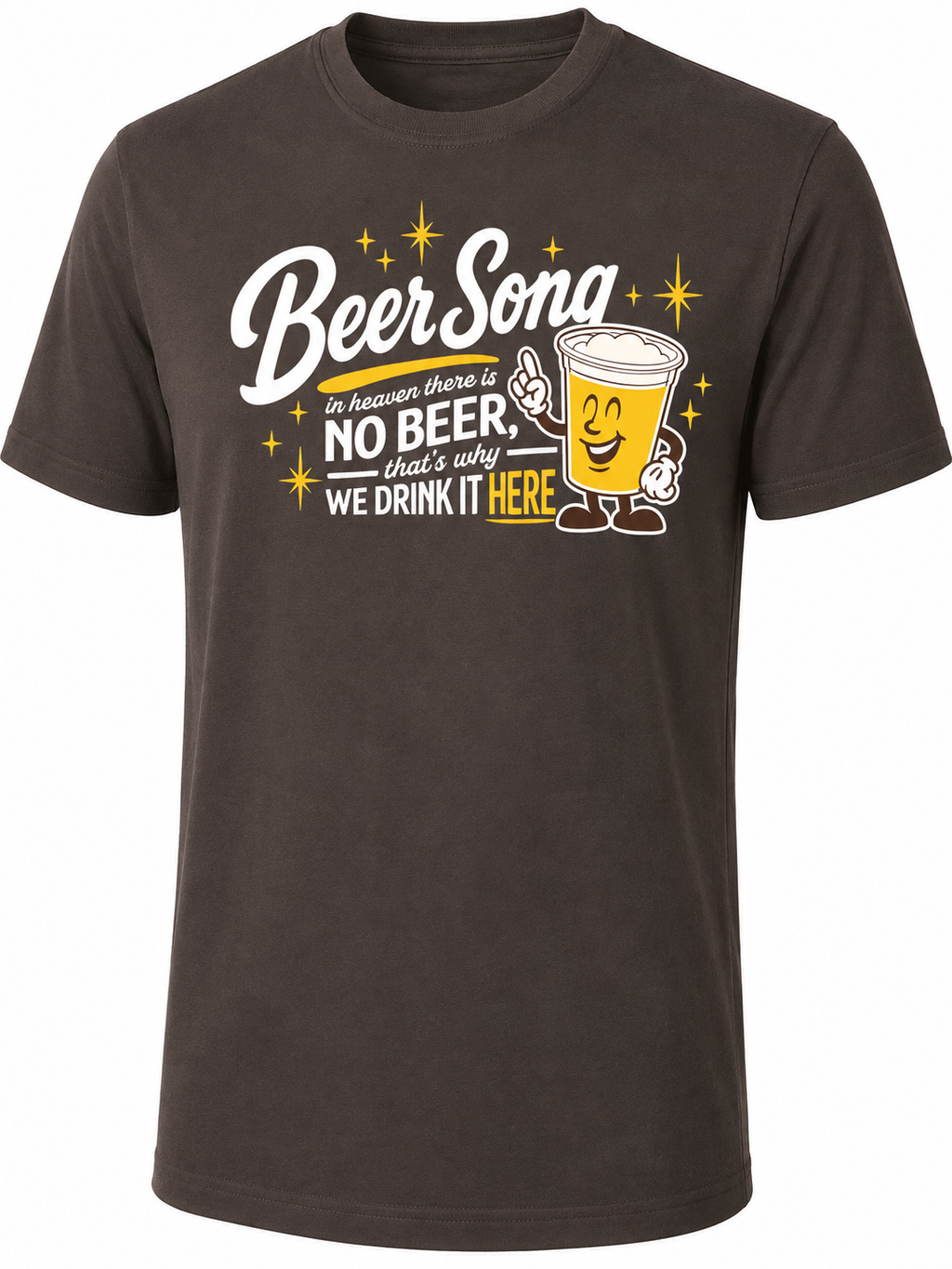 Beer Song Tee - Brown