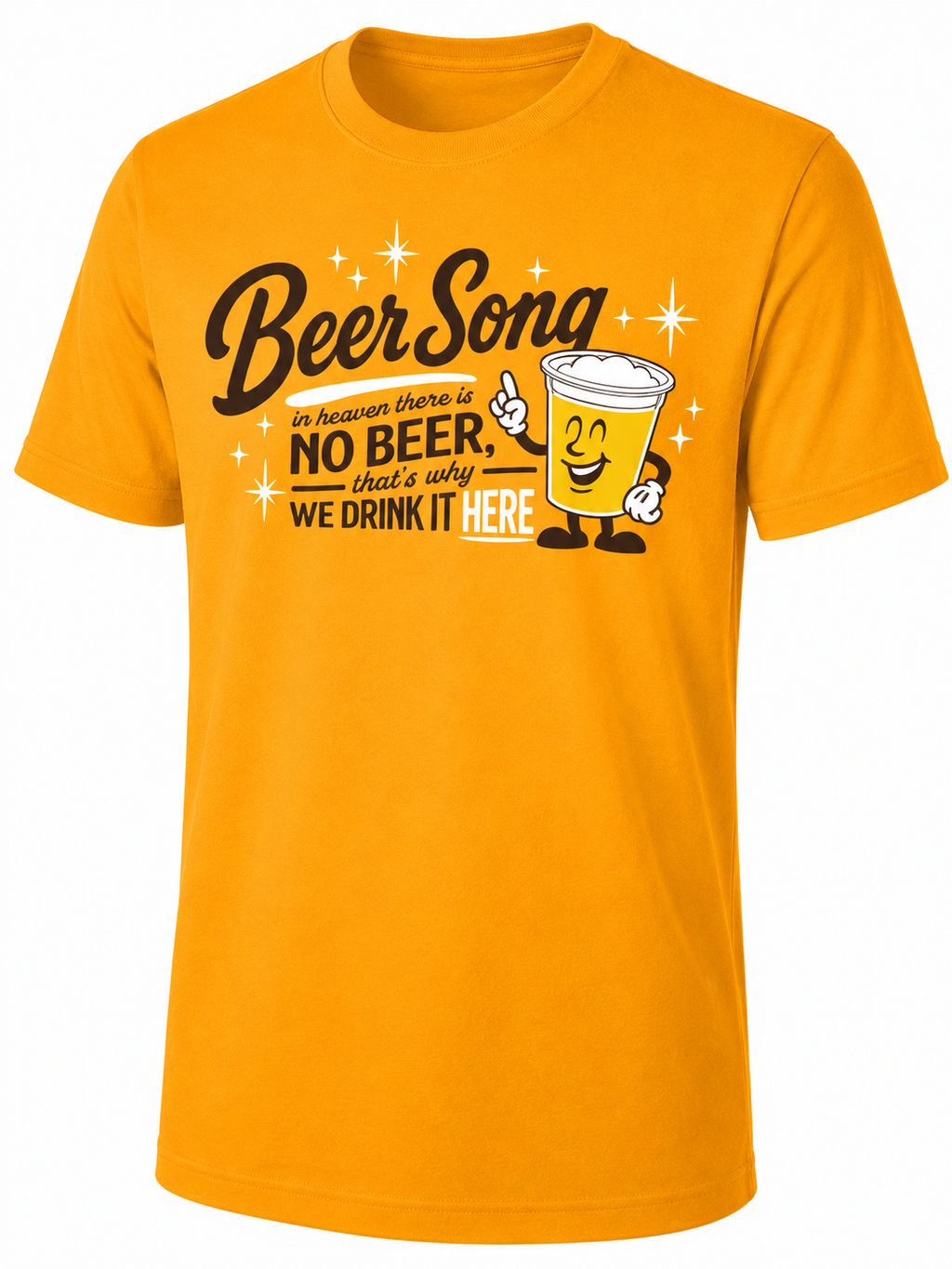 Beer Song Tee - Gold