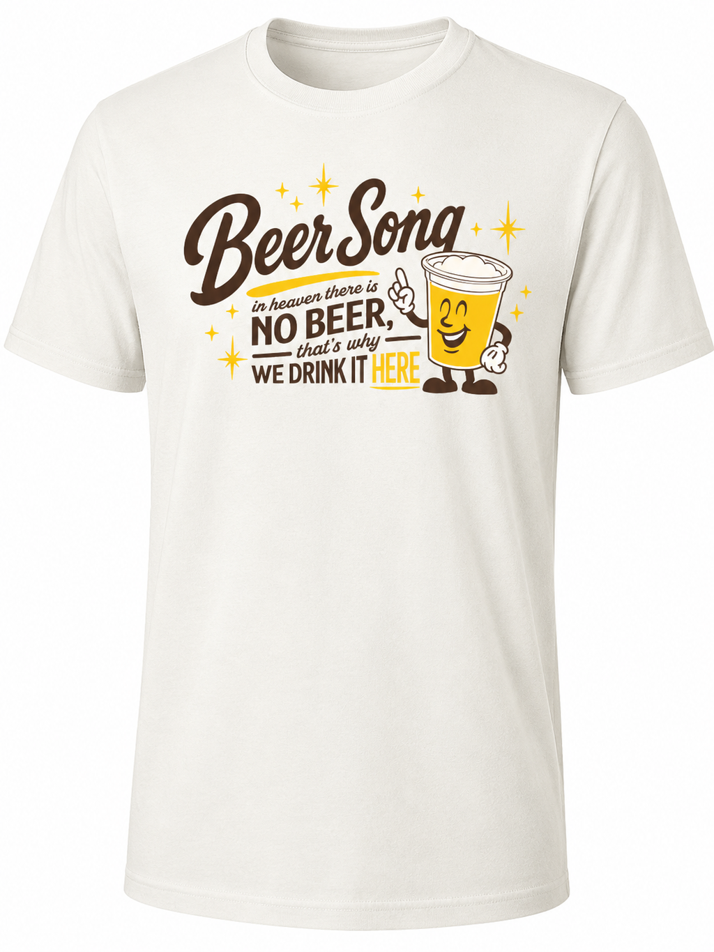 Beer Song Tee - White